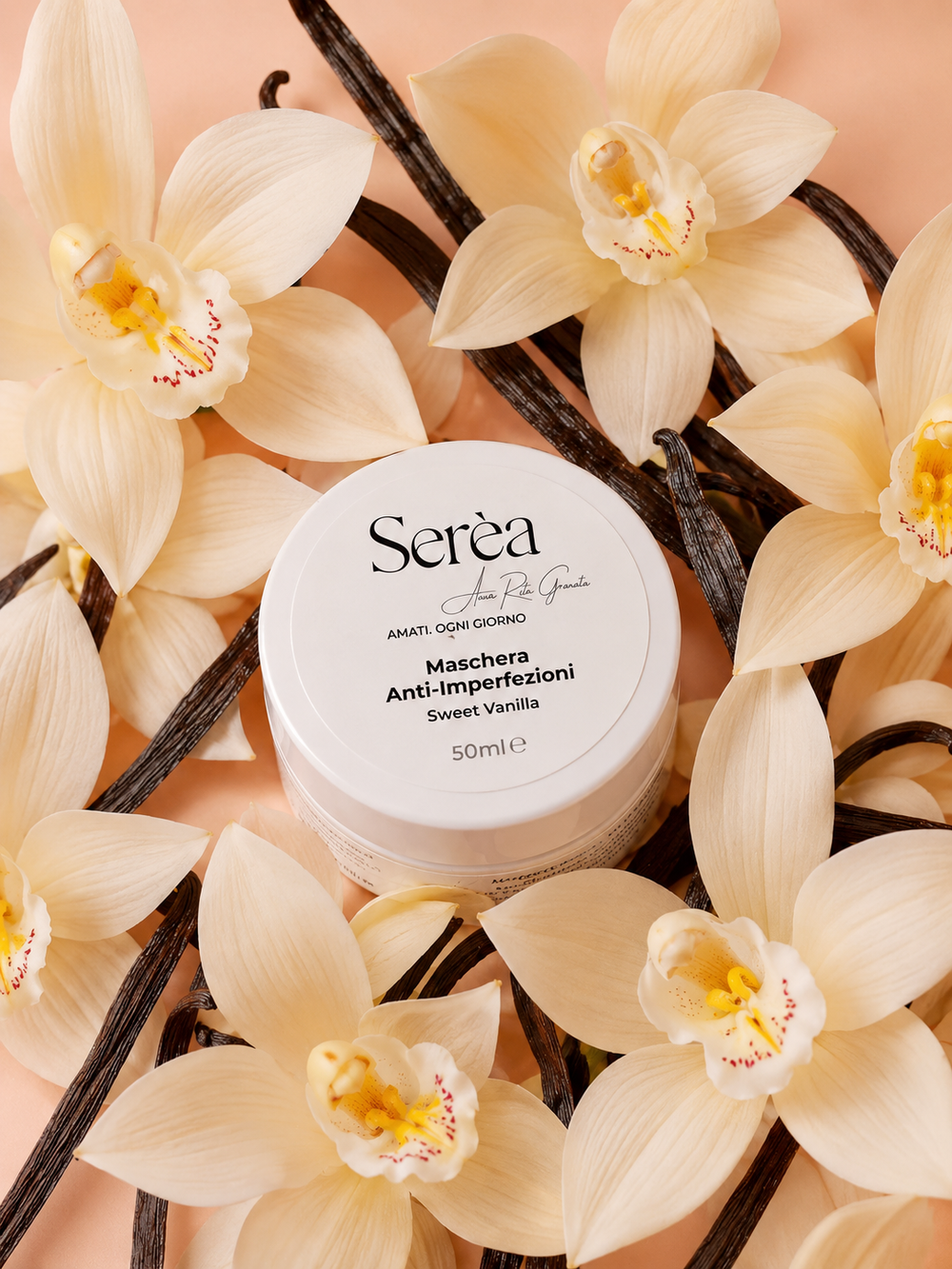 Maschera viso purificante lenitiva - Sweet Vanilla