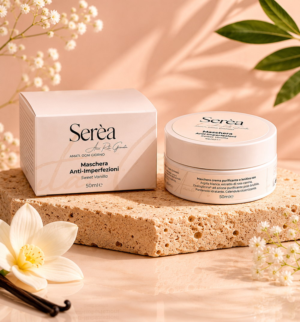 Maschera viso purificante lenitiva - Sweet Vanilla